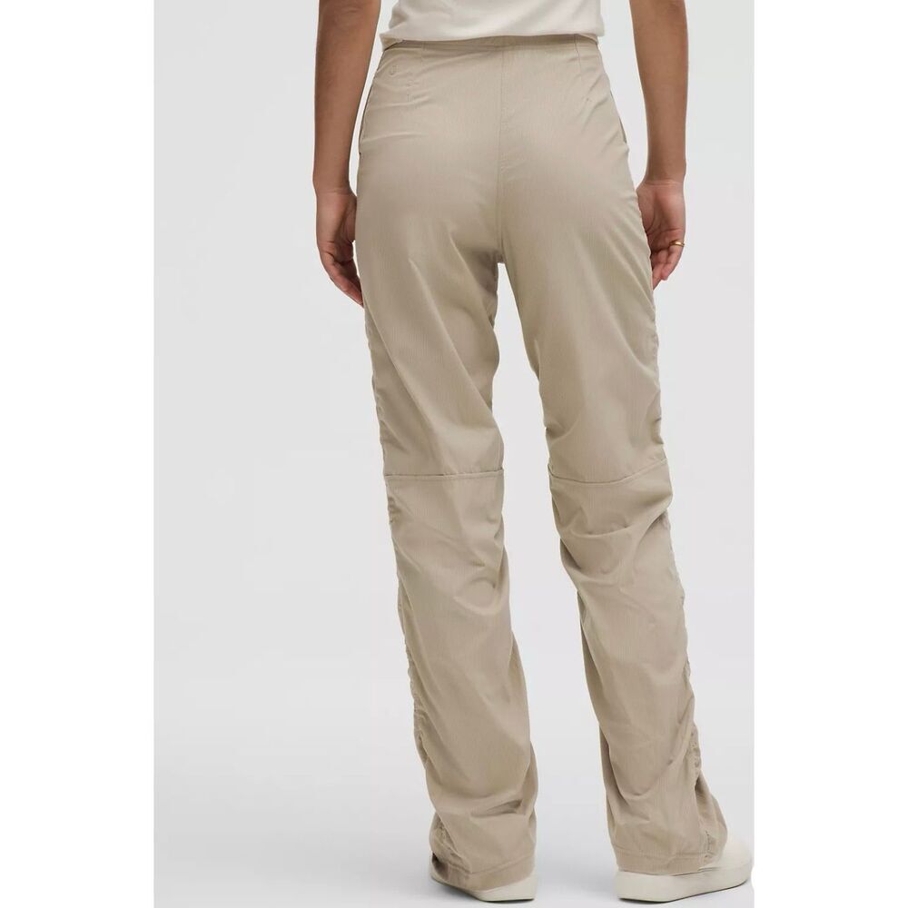 Lululemon Tan Dance Studio Slim Fit Hr Flared Pants Size Xs New